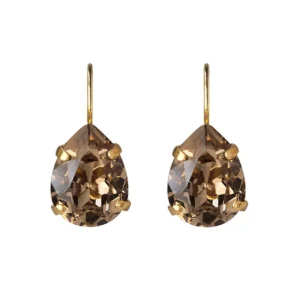 Mini Drop Clasp Earrings Light Smoked Topaz