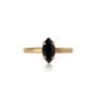 Petite Navette Jet Ring