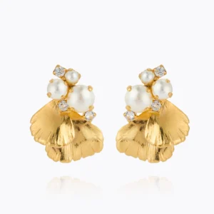 Lumi Pearl Earrings gold