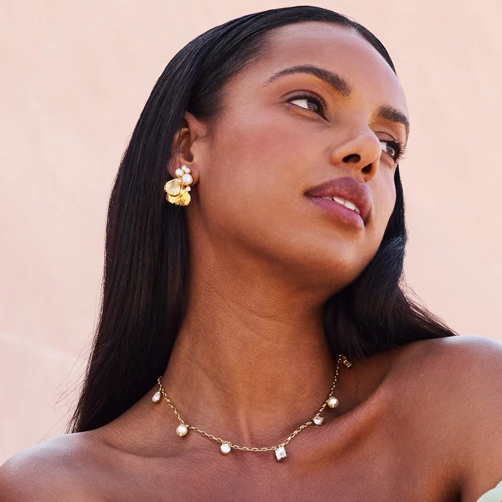 Lumi Pearl Earrings gold - Bilde 2