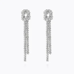 Gemma Statement Earrings Rhodium