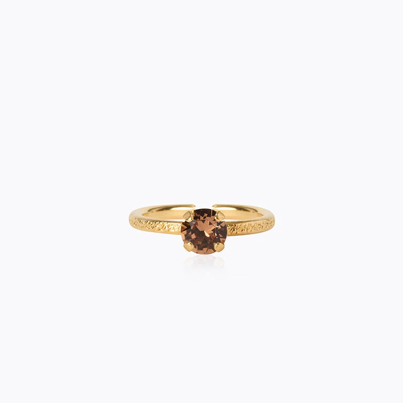 Natti Ring Gold Rec Light Smoke Topaz